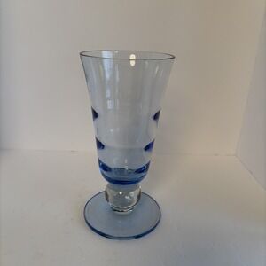 Tiffin Glass Swedish Optic Copen Blue Vase Mid Century Vintage Scandinavian